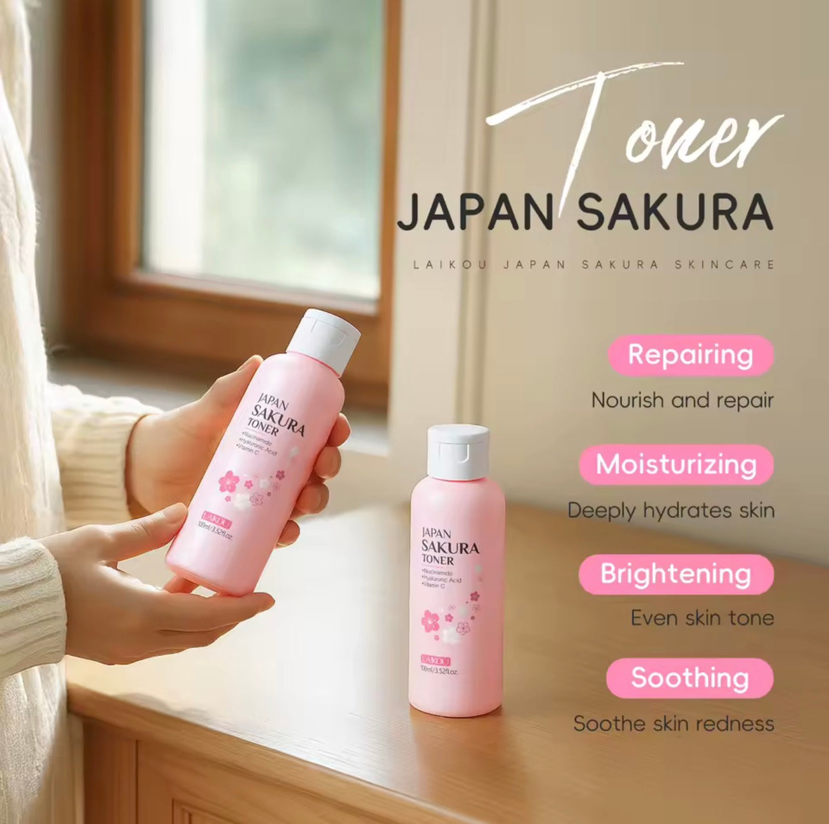 Sakura Cherry Blossom Toner – Brightens, Hydrates & Evens Skin Tone