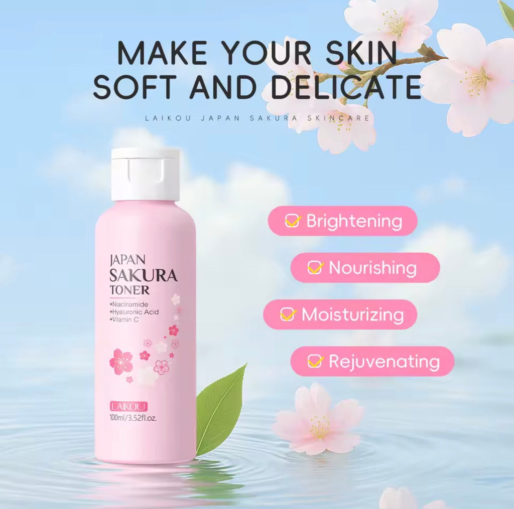 Sakura Cherry Blossom Toner – Brightens, Hydrates & Evens Skin Tone
