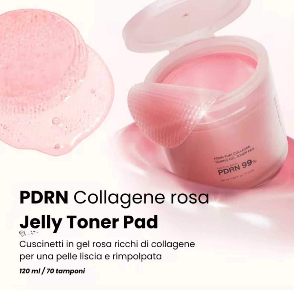 70-Ct Collagen & PDRN Toner Pads – Smooth, Plump & Glowing Skin in One Step