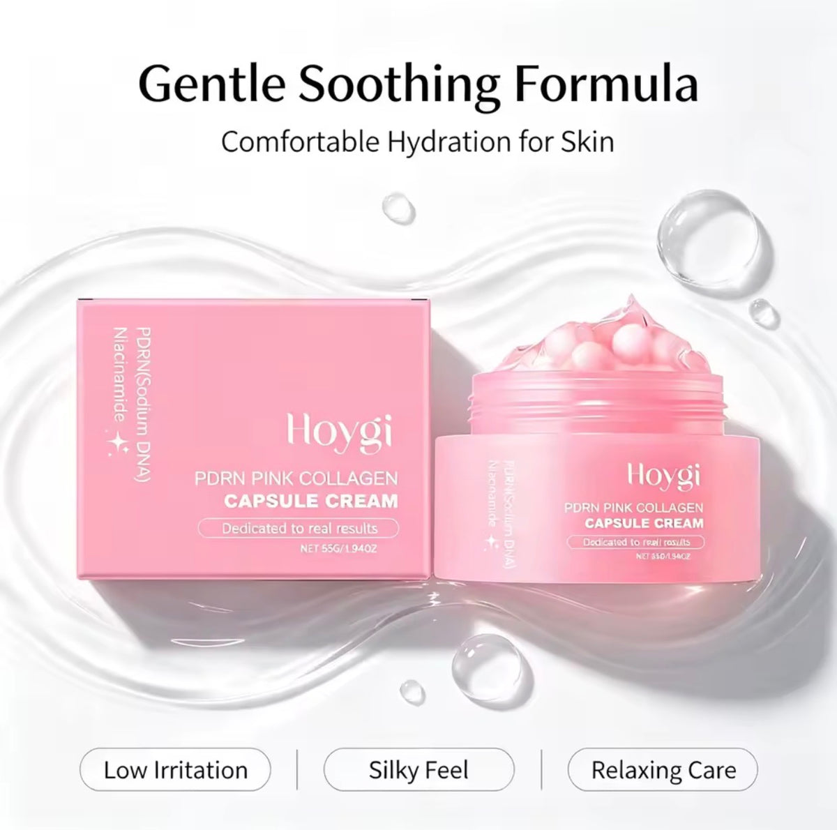 Pink Collagen PDRN Capsule Cream – Fades Dark Spots & Plumps Skin