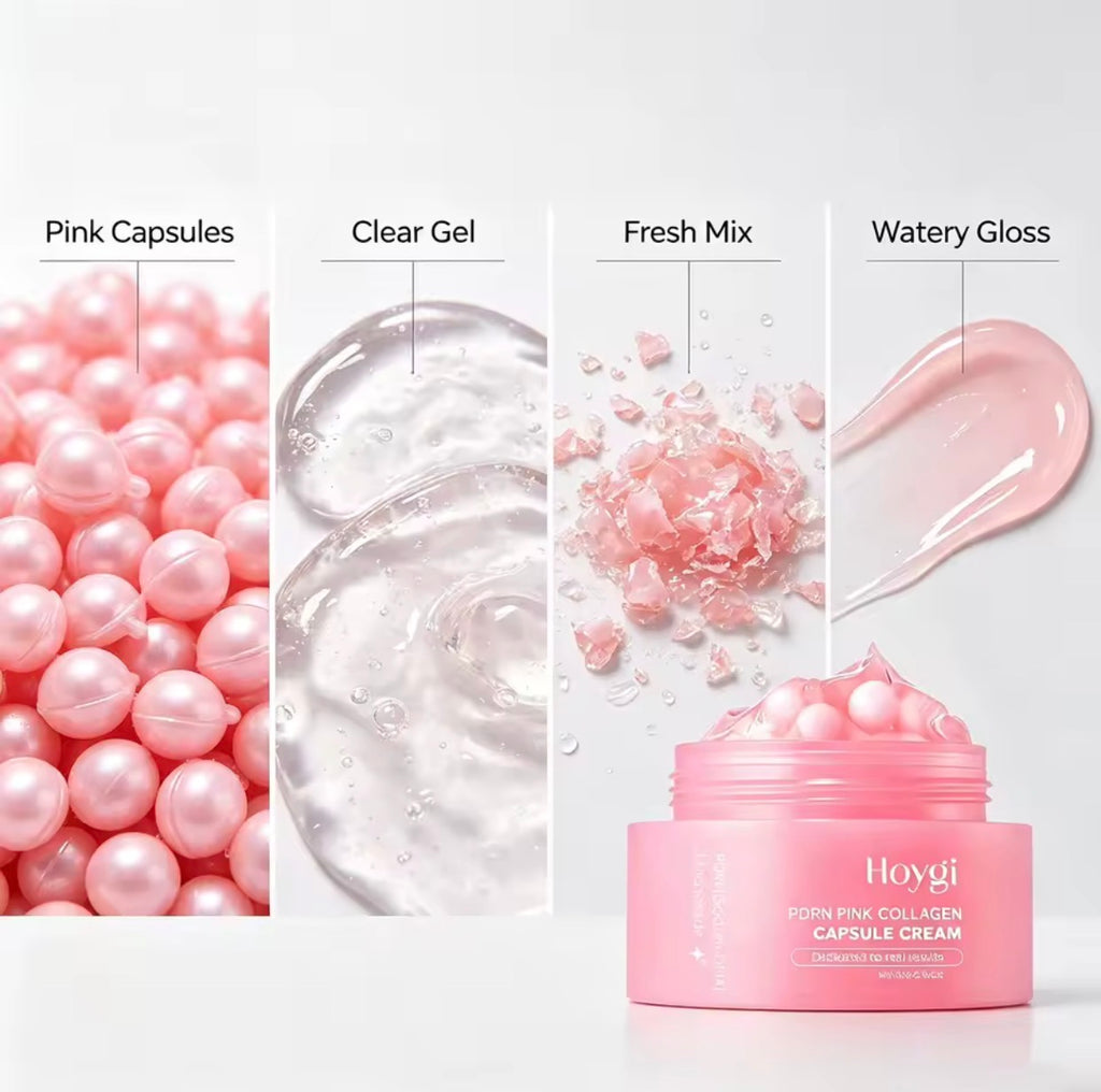 Pink Collagen PDRN Capsule Cream – Fades Dark Spots & Plumps Skin