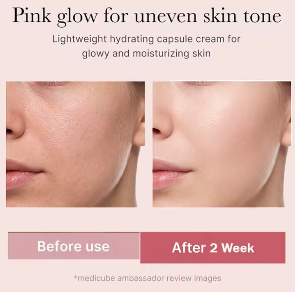 Pink Collagen PDRN Capsule Cream – Fades Dark Spots & Plumps Skin