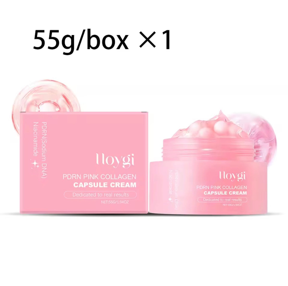 Pink Collagen PDRN Capsule Cream – Fades Dark Spots & Plumps Skin