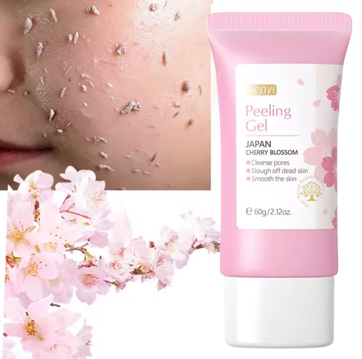 Sakura Cherry Blossom Exfoliating Gel – Unclogs Pores & Brightens Skin Tone