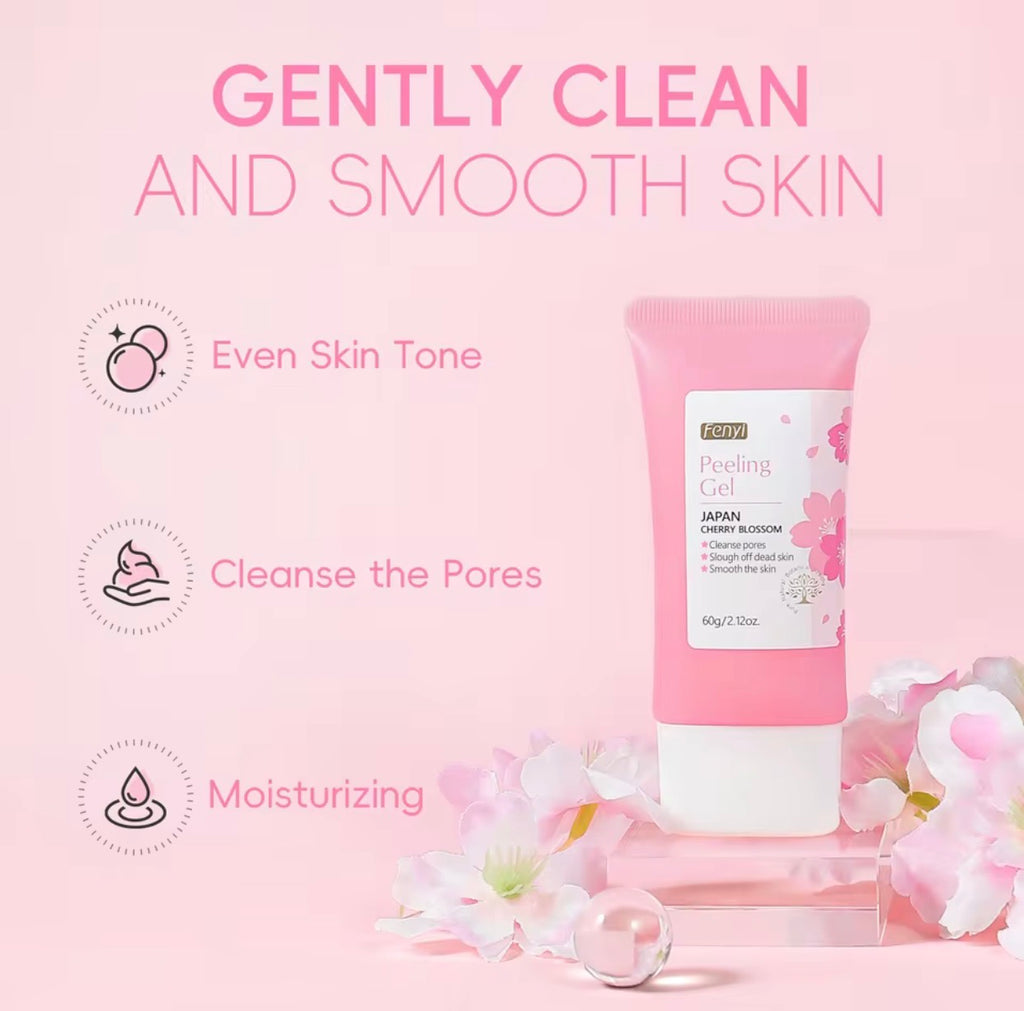 Sakura Cherry Blossom Exfoliating Gel – Unclogs Pores & Brightens Skin Tone