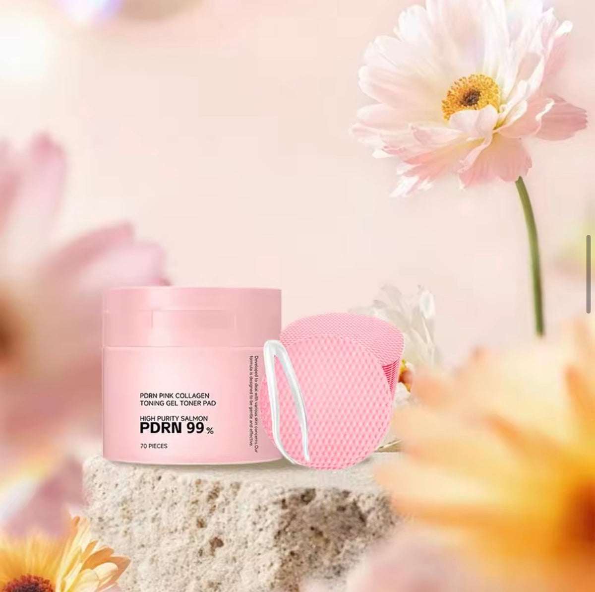70-Ct Collagen & PDRN Toner Pads – Smooth, Plump & Glowing Skin in One Step