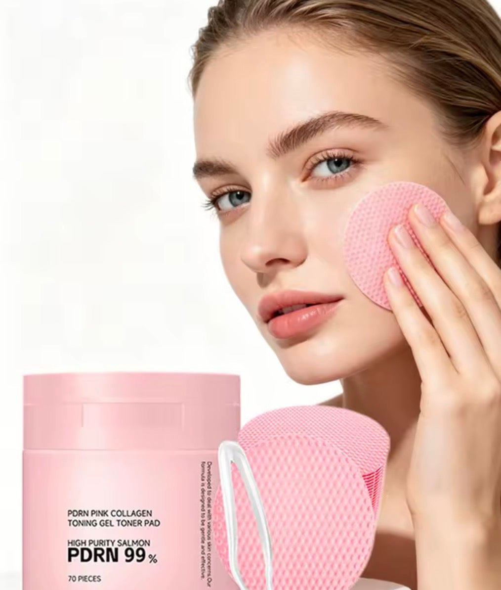 70-Ct Collagen & PDRN Toner Pads – Smooth, Plump & Glowing Skin in One Step